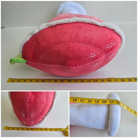 Kawaii Cocktail Plush Strawberry Margarita Martini Daiquiri Drink Stuffed Pink - Picture 8 of 8